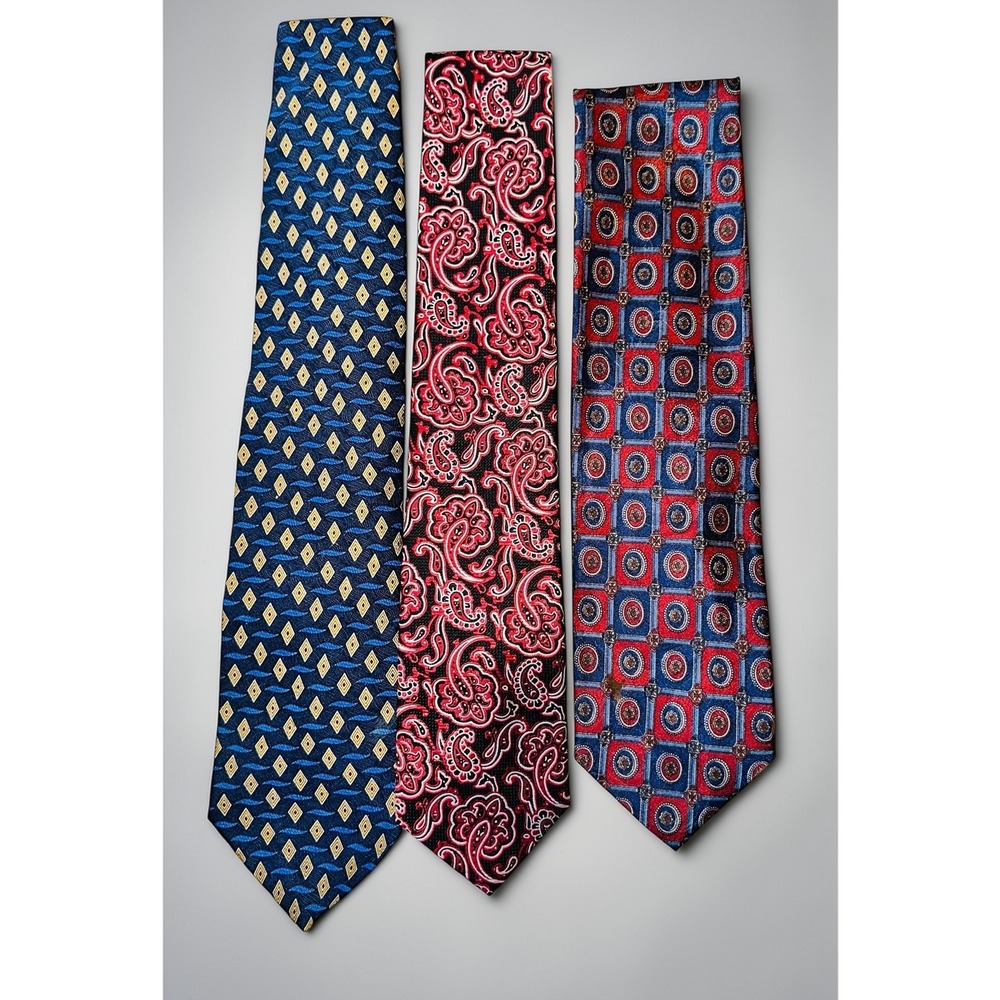 Pierre Cardin, Manhattan, Puritan Tie Bundle‎ Mens Multicolor Excellent Vintage